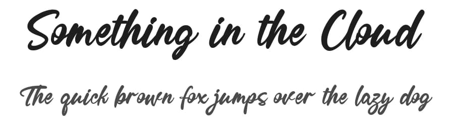Something in the Cloud by Octotype | Thomas Boucherie — Script Handwritten Font