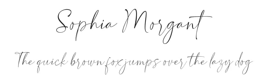 Sophia Morgant by MJB Letters — Script Handwritten Font