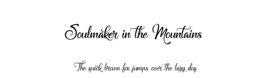 Soulmaker in the Mountains by Cat.B — Script Handwritten Font