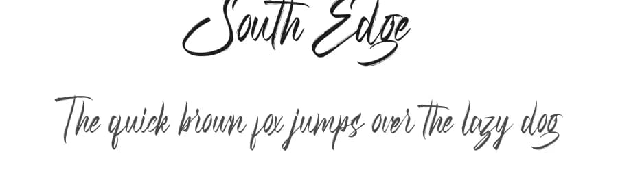 South Edge by VinType — Script Handwritten Font