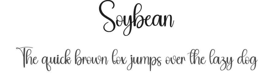 Soybean by Andi Moz — Script Handwritten Font