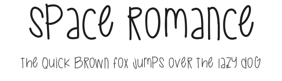 Space Romance by Des Gomez — Script Handwritten Font