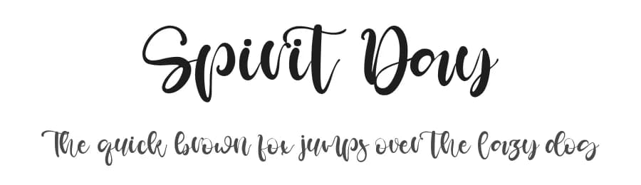 Spirit Day by Kong Font — Script Handwritten Font