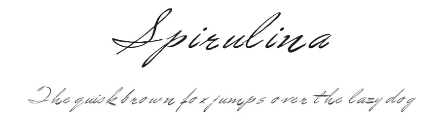 Spirulina by Intellecta Design β Script Handwritten Font