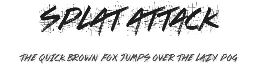 Splat Attack by JSH creates — Script Handwritten Font