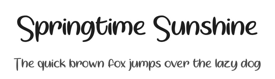 Springtime Sunshine by Misti's Fonts — Script Handwritten Font