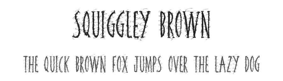Squiggley Brown by JSH creates — Script Handwritten Font