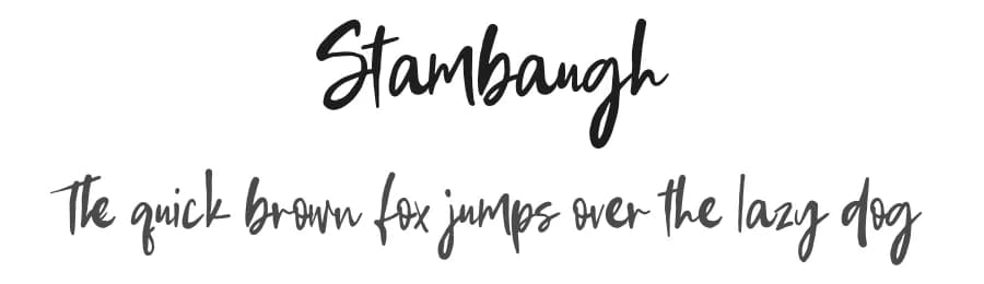 Stambaugh by Nico Muslib — Script Handwritten Font