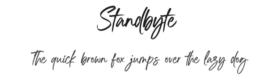 Standbyte by Din Studio — Script Handwritten Font
