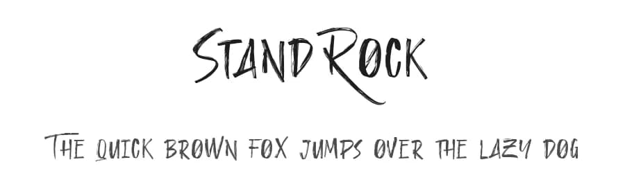 StandRock by Kong Font — Script Handwritten Font