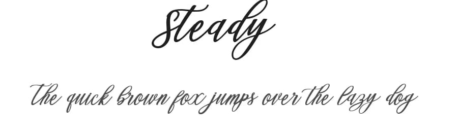 Steady by Creative Lab — Script Handwritten Font