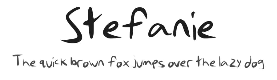 Stefanie by Stefanie Addy β Script Handwritten Font