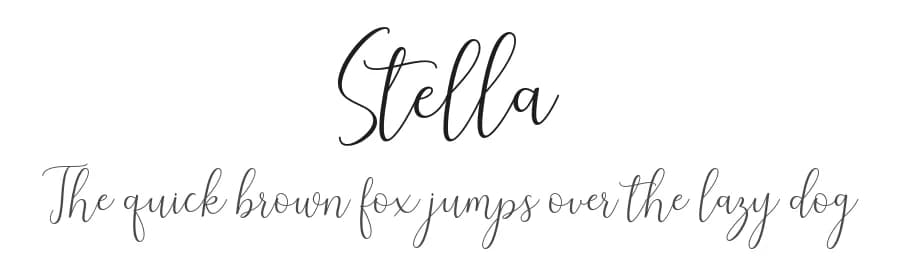 Stella by rudistudio — Script Handwritten Font