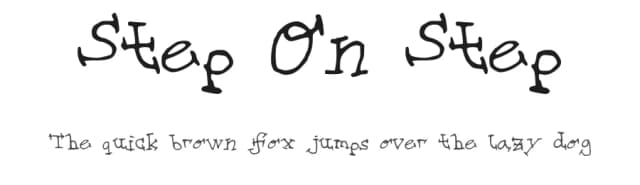 Step On Step by Nils Stahl — Script Handwritten Font