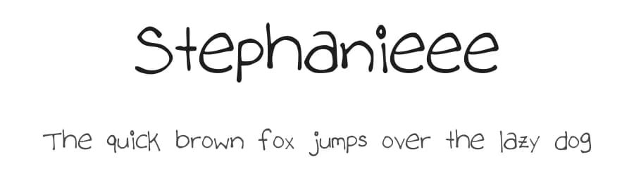 Stephanieee by S Y β Script Handwritten Font