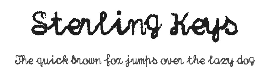 Sterling Keys by Xerographer Fonts — Script Handwritten Font