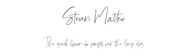 Steven Mattew by LetterStock Std — Script Handwritten Font