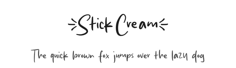 Stick Cream by MJType β Script Handwritten Font