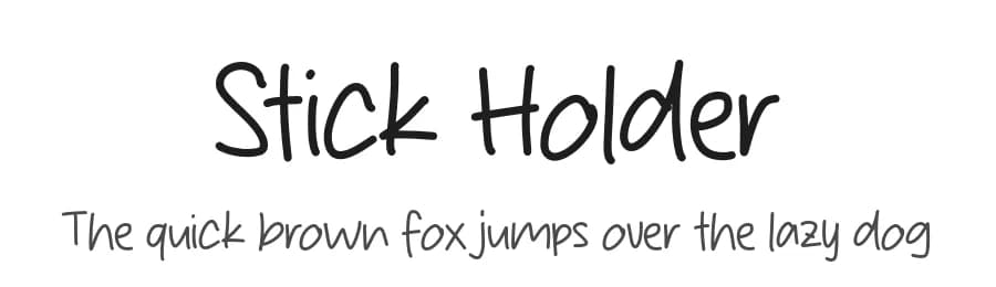 Stick Holder by MJType β Script Handwritten Font