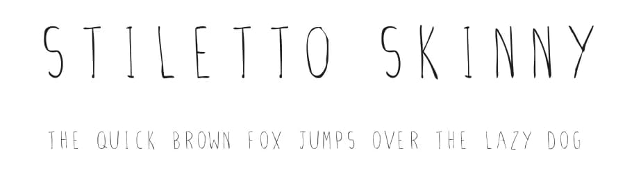 Stiletto Skinny by Harriet Barley — Script Handwritten Font
