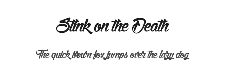 Stink on the Death by Maelle.K | Thomas Boucherie — Script Handwritten Font