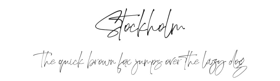 Stockholm by AminMario β Script Handwritten Font