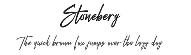 Stoneberg by inst.ink!type — Script Handwritten Font