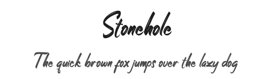 Stonehole by Makashi β Script Handwritten Font