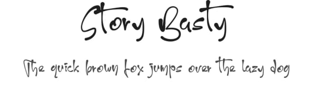 Story Basty by Twin Rizki — Script Handwritten Font