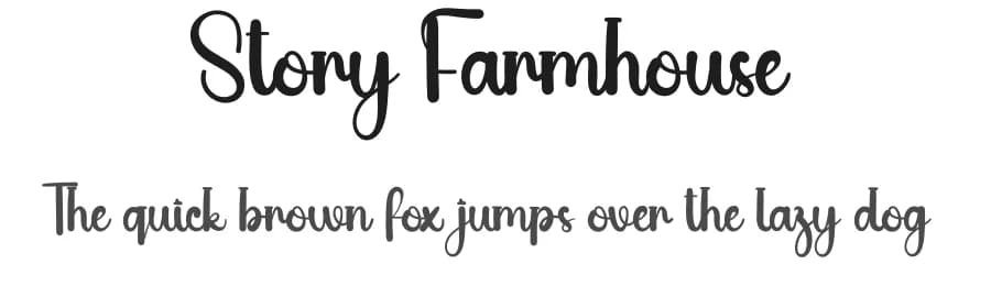 Story Farmhouse by Andi Moz — Script Handwritten Font