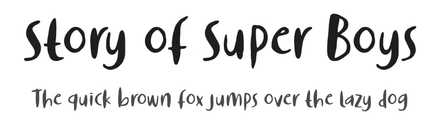 Story of Super Boys by 7NTypes — Script Handwritten Font