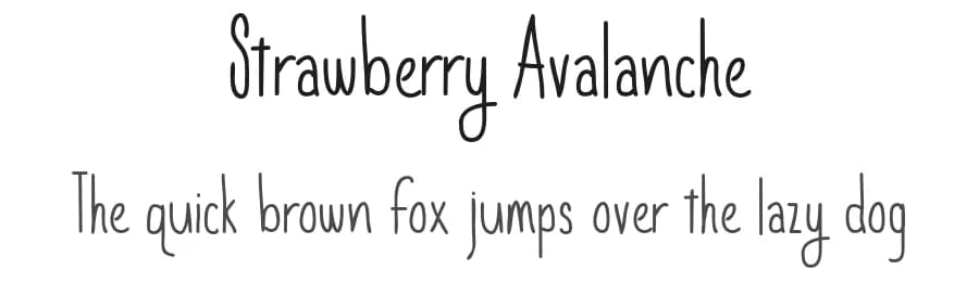 Strawberry Avalanche by Skyhaven Fonts — Script Handwritten Font