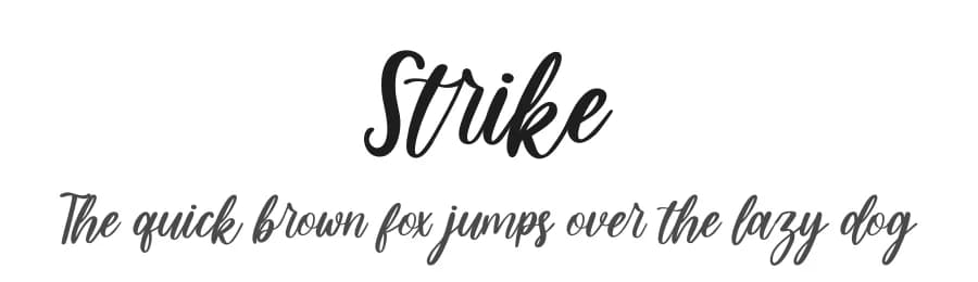 Strike by Skiiller Studio — Script Handwritten Font
