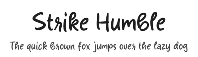 Strike Humble by Origin Type — Script Handwritten Font