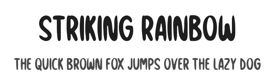 Striking Rainbow by Md Shohail Bhuian — Script Handwritten Font