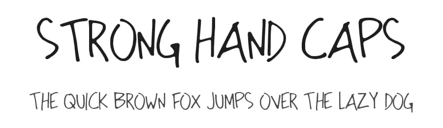 Strong Hand Caps by Anchor Fonts — Script Handwritten Font