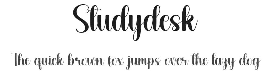 Studydesk by Andi Moz — Script Handwritten Font