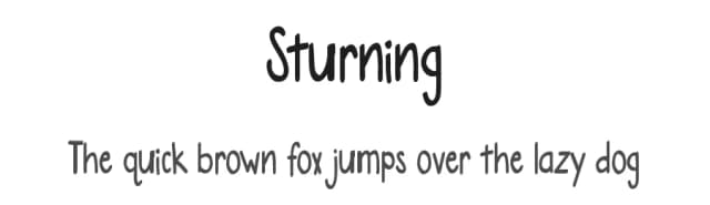 Sturning by erik5541 — Script Handwritten Font