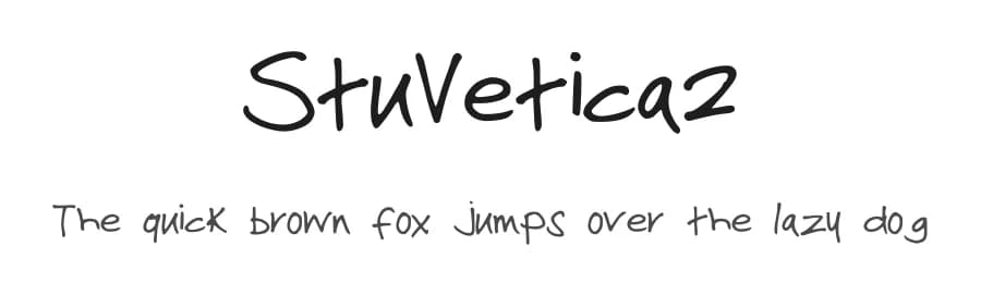 StuVetica2 by Rattus Wonkler — Script Handwritten Font