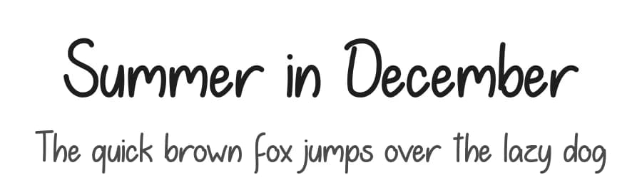Summer in December by Misti's Fonts — Script Handwritten Font