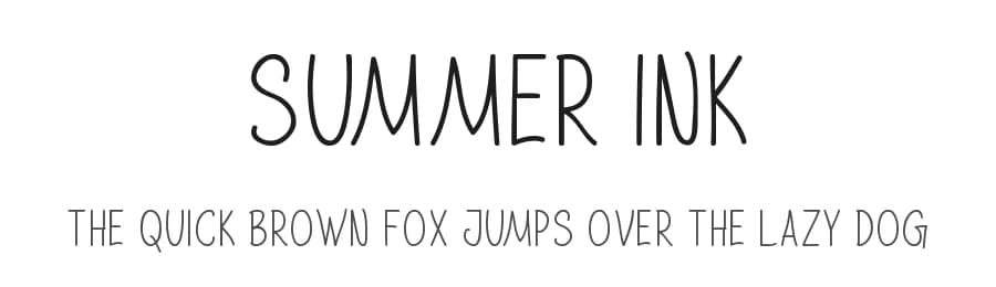 Summer Ink by Md Shohail Bhuian — Script Handwritten Font