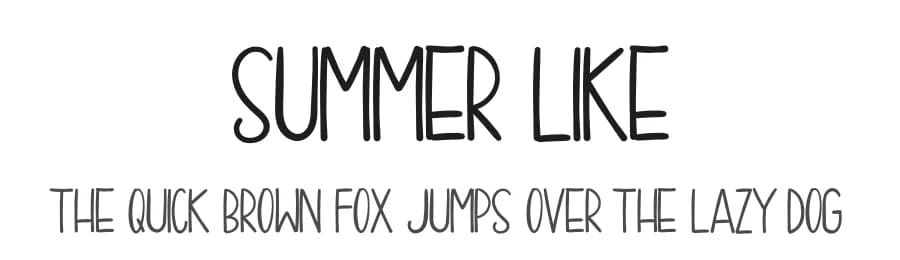 Summer Like by ReyreyBlue — Script Handwritten Font