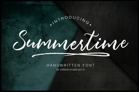 Summertime Script Font by fargunstudio — Script Handwritten Font
