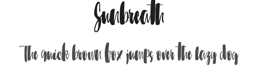 Sunbreath by Katsia Jazwinska — Script Handwritten Font