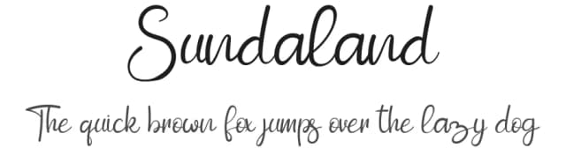 Sundaland by raan typeface — Script Handwritten Font
