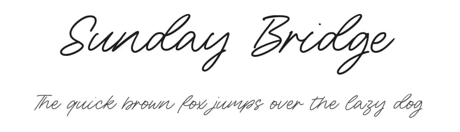 Sunday Bridge by Letterative Studio — Script Handwritten Font