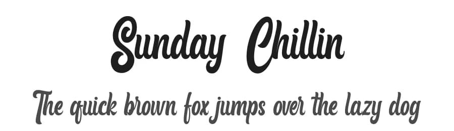 Sunday Chillin by Hoperative — Script Handwritten Font