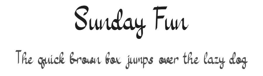 Sunday Fun by Rangkai Aksara — Script Handwritten Font