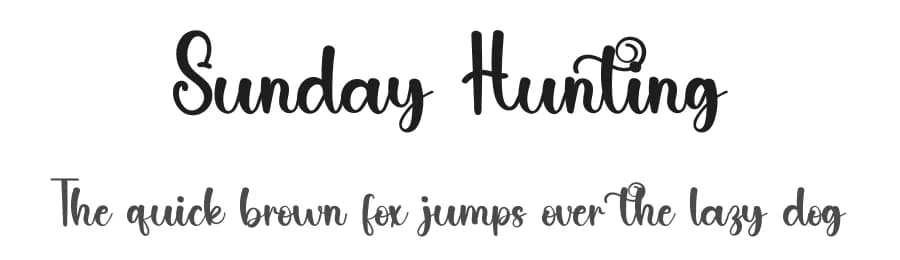 Sunday Hunting by PiPi Creative STUDIO — Script Handwritten Font