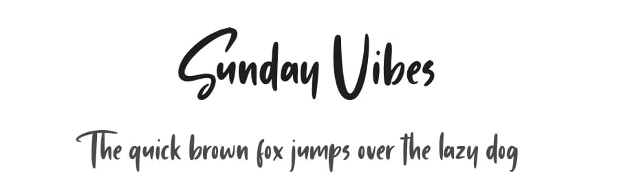 Sunday Vibes by Sronstudio — Script Handwritten Font